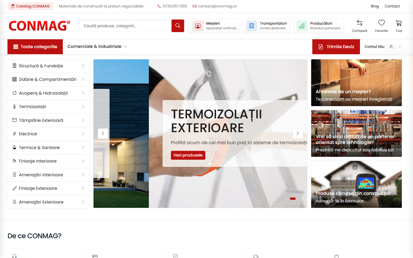 Captură din CONMAG — conmag.ro
